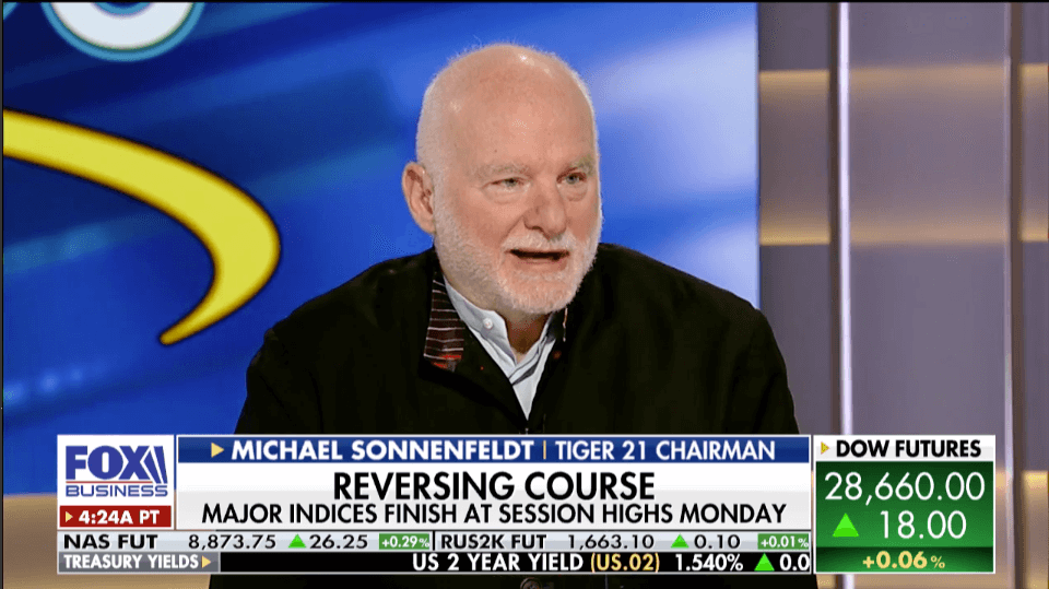 TIGER 21 FOUNDER ADDRESSES ON FOX BUSINESS HOW TO PROTECT YOUR PORTFOLIO FROM GEOPOLITICAL RISKS